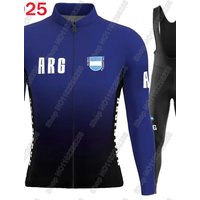 AliExpress NONE Argentina National 2025 Team Cycling Jersey Set Summer Winter Clothing Suit Long Sleeve MTB Bike Road Pants Bib Ropa Ciclismo