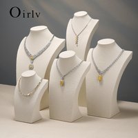Oirlv Mannequin Linen Necklace Pendant Chain Jewelry Bust Neck Display Stand Jewelry Holder Necklace Pendant Window Display Prop