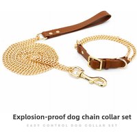 Loudik Wholesale Pet Collar Leash Anti-bite Dog Walking Rope Chain Explosion-proof Medium and Large Dog Pet Supplies Accessories