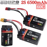 Lipo 2S 7.4V Battery 6500mAh 60C Hard Case With T / XT60 Plug For RC Car Boat Truck Tank Vehicle Truggy Buggy Climbing Models