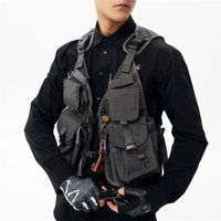 Outdoor Tactical Camping Pocket Fishing Vest Multifunctional Pocket Fly Fishing Jacket Casual Fashionable Unisex Fishing Gear