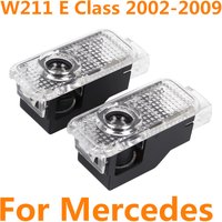 LED Car Door Logo Shadow Welcome Projector Light Accessories For Mercedes Benz E Class W211 S211 2002 - 2009 2008 2007 2006 2005