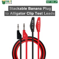 BST-060-JP Multimeter Test Leads Kit 4mm Lantern Plug Power Test Wire Stacked Lantern Banana Plug Public to Public Test Cable