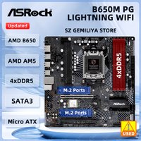 ASROCK B650M PG Lightning WiFi Motherboard AMD B650 Socket AM5 support Ryzen 8700 Ryzen 7600 Ryzen PRO 8300 DDR5 256GB M.2
