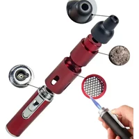 5PC/1pc Metal Direct Long Pen Spray Blue Flame Igniter Aromatherapy Lighter Portable LoopInflatable Lighter Cigarette Accessori