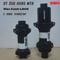 DT 350 MTB Wheel Hub Straightpull Bicycle, Disc 28H, Center Brake, Front 100 110, Rear 142 148 36T, original, 2021