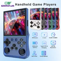 GAMINJA ANS13 Console de jeu vidéo Portable rétro plus de 15000 jeux Linux intégré écran IPS de 4.0 pouces Console de jeu de poche Portable