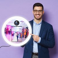 For 9.7'' 10.2'' 10.5'' 11'' 12.9'' iPad DSLR Photo Booth Machines for Surface 12.3inch Pad Party Handheld Selfie Photobooth