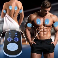 6-Modi Tens elektrischer Muskelstimulator, zwei Kanäle, TENS EMS NMES, verstellbares Ganzkörpermassagegerät für Rücken, Taille, Knie