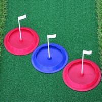 1Pc Soft Golf Practice Putting Cup Golf Putter Green Cup with Hole and Flag for Outdoor/Indoor Practice Training Equipments