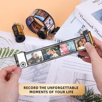 Dye Sublimation Heat Transfer Printing Keyring DIY Double Sides Blank Camera Film Keychain Creative Record Life