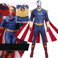 The Boys Homelander Cosplay Costume High Quality Muscle Pattern Outfit Christmas Halloween Party Costume Jumpsuit Custom Made