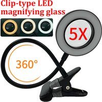 Clip-Type Led Magnifying Glass Nail Beauty Light USB Cold Light Led Non-slip Equipment Clamp Glass Portable Desk Lamp