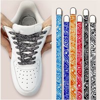 1Pair Elastic laces Sneakers Kids Adult 8MM Flat Shoelace without ties AF1/AJ No tie Shoelaces for Shoes Accessories
