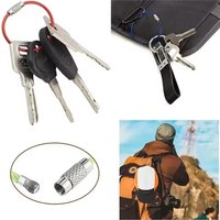 Wire Rope Key Chain Stainless Steel Wire Keychain Carabiner Cable Key Ring Outdoor Hiking