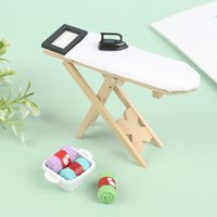 1Pc 1:12 Dollhouse Miniature Furniture Ironing Board Scene Set Doll House Home Decor