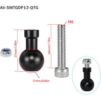 High-Quality 17mm Ball Head to M6 Screw Motorcycle Camera Mount Connector