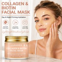 30g/60g/120g Collagen & Biotin Facial Mask,Day & Night Use, Moisturizing Hydrating, Make Skin Smooth Tender Daily Skin Care Mask