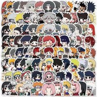 100Pcs Naruto Chibi Character Sticker Set, Cute Multi-Character Headshot Decals for Laptop, Skateboard & DIY Decor