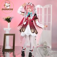 【Clear inventory】DUDUSR Hyacine Cosplay Game Honkai: Star Rail Costume Sweet Elegant Uniforms Dress Women Halloween Party Play