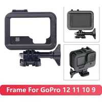 For Gopro 9 10 11 12 13 Black Accessories Frame Case Shell Protector Housing + Lone Screw Base Mount For Go Pro Hero 13 Black