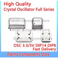 2PCS DIP8 DIP14 1.8432MHz 2M 3.579545MHz 4M 4.9152MHz 6M 8M 10M 11.0592MHz 12M 12.288MHz 16M 16.9344MHz 18.432MHz 20M 22.1184MHz