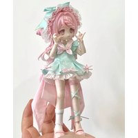 Come4free Daily Collection Mint Peach Outfits Ob11 Doll Clothes Fit Bjd Doll Accessories Cute Doll Clothes