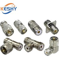 1-10PCS Adapter UHF PL259 SO239 to UHF Male Plug & Female Jack Straight & Right Angle & Flange & T Type RF Coaxial Connector