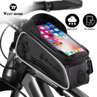 WEST BIKING Fahrradtasche Radfahren Top Vorderrohr Rahmentasche Wasserdicht 6,5 Zoll Handyhülle Aufbewahrung Touchscreen MTB Rennrad Tasche
