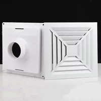 Integrated Ceiling 300*300 Aluminum Alloy Fresh Air Square Exhaust Cover Outlet Vent Duct Grill Anti-corrosion Easy to Install