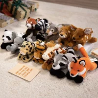 Hot Sale 22cm Mini Stuffed Forest Animals Bulk Jungle Animal Lovely Toys Lion Tiger Fox Deer Zebra Plush for Birthday Gift