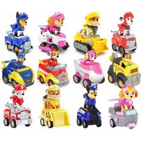 13kinds Genuine Paw Patrol Everest Ryder Rex Skye Chase Rocky Zuma Vehicle with Collectible Figure Birthday Gift Children Toy