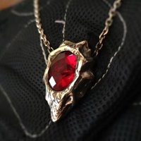 DMC Dante Necklace Cosplay Retro Pendant for Men Women Necklaces Chain for Gamer Fans Halloween Carnival Costume Accessories