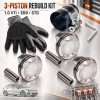 AP02 3-Kolben-Motorüberholungssatz mit Ringen, Bolzen und Montagewerkzeug für Peugeot 108 208 Citroen C3 1.0 VTi ZMZ EB0 EB0F STD 1623500080
