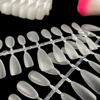 300pcs/Pack Nailpop Almond Shape Soft Gel False Nails Soak Off Easy Nail Extensions