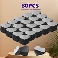 10/20/40/80Pcs Flexible Cuttable Strong Adhesive Magnetic Dots for Crafts, DIY, Fridge and Office Supplies with Secure Fixation