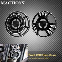 Motorcycle CNC Front Speaker Horn Cover Grill Masks Aluminum For Harley Sportster XL 1200 883 72 48 Iron Low Roadster 1996-2022