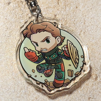 Soldier Boy Chibi Keychain - Cute Cartoon Soldier Boy Design Miniature Key Ring for Boys And Men