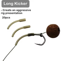 20pcs Carp Fishing Hook Kickers D Rig Kicker Aligners Hooks Sleeves Rigs Long Kicker Accessories End Terminal Tackle