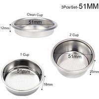 51mm Stainless Steel Coffee Filter Basket 1/2/4 Cup Espresso Dripper Portafilter Coffee Maker Strainer Coffee Puck Screen