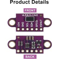 VL53L0X Time-of-Flight (ToF) Laser Ranging Sensor Breakout 940nm GY-VL53L0XV2 Laser Flight Distance Measurement Module I2C IIC