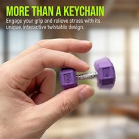 Gym Dumbbell Keychain PVC Material Fitness Pendant Key Clip for Car Keys Backpack Wallet Students Athletes Gift Idea