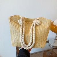 New Summer Beach Tote Bag Large Capacity Raffia Boho Shoulder Bag Travel Bag Women