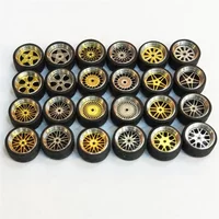 1/64 Small-scale Alloy Car Model Modified Wheels, Wheel Metal, Rubber Tires