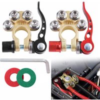 Car Battery Terminal Connector Aluminum Alloy Positive and Negative Pole Quick Release Terminal Clip for SAE/JIS A Terminal Post