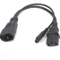 Bolantedz IEC320 C14 To IEC320 C13 + C7 Y Power Cord Splitter Cable Adapter Cable For PC Monitor Scanner And Printer
