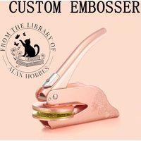 Custom Embosser Stamp LOGO DIY Personalized Book Embosser Seals for Letter Head Wedding Envelope Graduation Christmas Decora