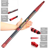 Folding Fishing Landing Hand Nets 3.0M 4.0M Telescoping Flip Pole Lightweight Carp Carbon Fiber Folding Fly Tools Dip Net