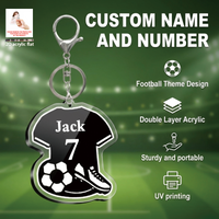 Customizable Text Keychain, Suitable for Football Enthusiasts, Great for Giving to Family and Friends