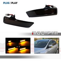 Car Front Side View Mirror Signal Lights Amber LED Dynamic Blinker Turn Signal Lights For Ford Fusion Focus Mk2 Mk3 Mk4 12V